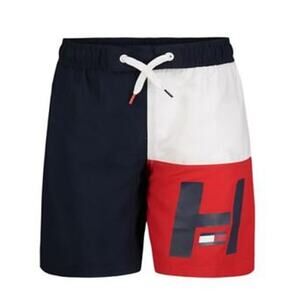TOMMY HILFIGER Boys Quadrant Swim Trunks Boardshort US XL Navy Blazer NWT